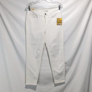 NEW Yummie Heather Thomsom Slimming Mid-Rise Skimmer Skinny Jeans White Sz 29